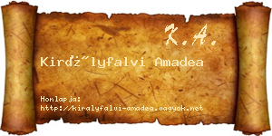 Királyfalvi Amadea névjegykártya